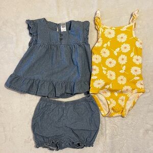 24M Carters Summer Floral Set